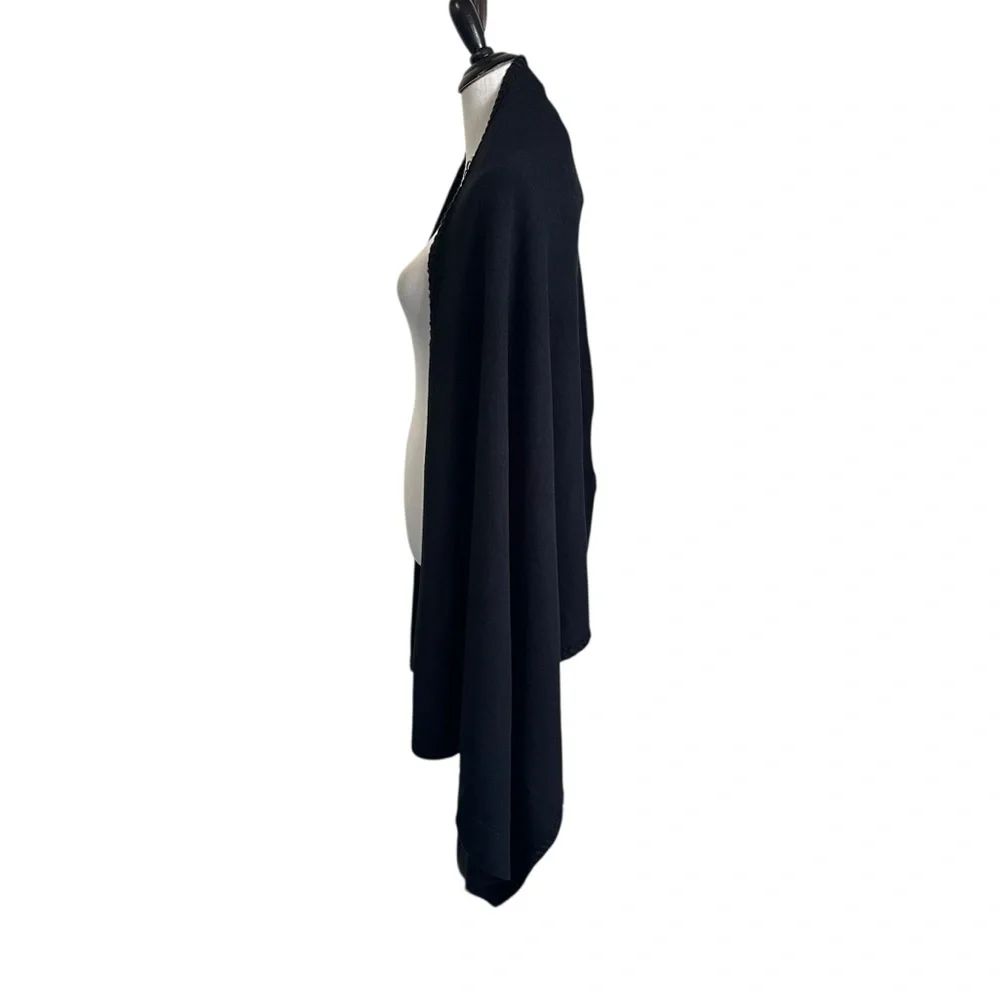 Patricia Nash Womens Long Knit Scarf 78x29 Black Acrylic NEW